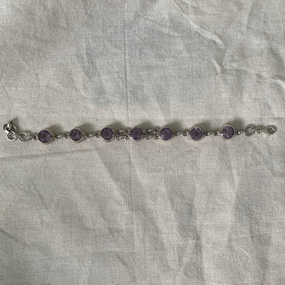 Large Amethyst Stone Bracelet - Picture 3 of 7